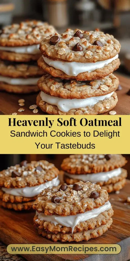 Discover the joy of baking with Heavenly Soft Oatmeal Sandwich Cookies! These delightful treats are soft, chewy, and loaded with wholesome oats, making them perfect for any occasion. Each cookie is sandwiched with a creamy filling that you can customize to your taste. Whether you enjoy them with family or serve them at gatherings, these cookies are sure to bring comfort and happiness. Dive into the recipe and create a nostalgic experience that everyone will love!
