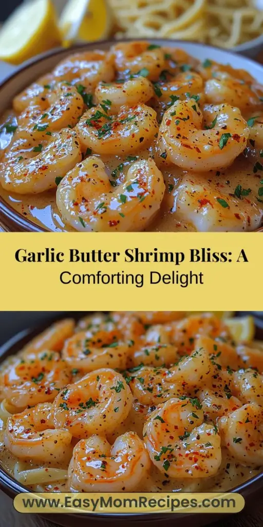 Discover the delightful flavors of Garlic Butter Shrimp Bliss, a comfort food classic that perfectly balances indulgence and elegance. This mouthwatering recipe features plump shrimp, rich butter, and aromatic garlic, creating a creamy sauce that can be served over pasta or enjoyed on its own. Ideal for dinner parties or weekday meals, this dish is versatile and easy to prepare. Experience a culinary adventure that combines comfort and sophistication with every bite.