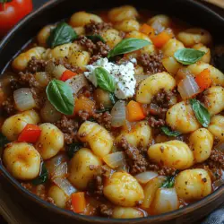 In the fast-paced world we live in, one-pot meals have emerged as a culinary lifesaver, combining convenience with rich flavors. Imagine being able to whip up a meal in a single pot that not only saves time on cooking and clean-up but also delivers a comforting and hearty dish that satisfies the entire family. Enter the "One Pot Gnocchi Delight with Meat & Feta" – a delectable fusion of tender gnocchi, savory meat, and creamy feta that’s perfect for busy weeknights or casual gatherings.