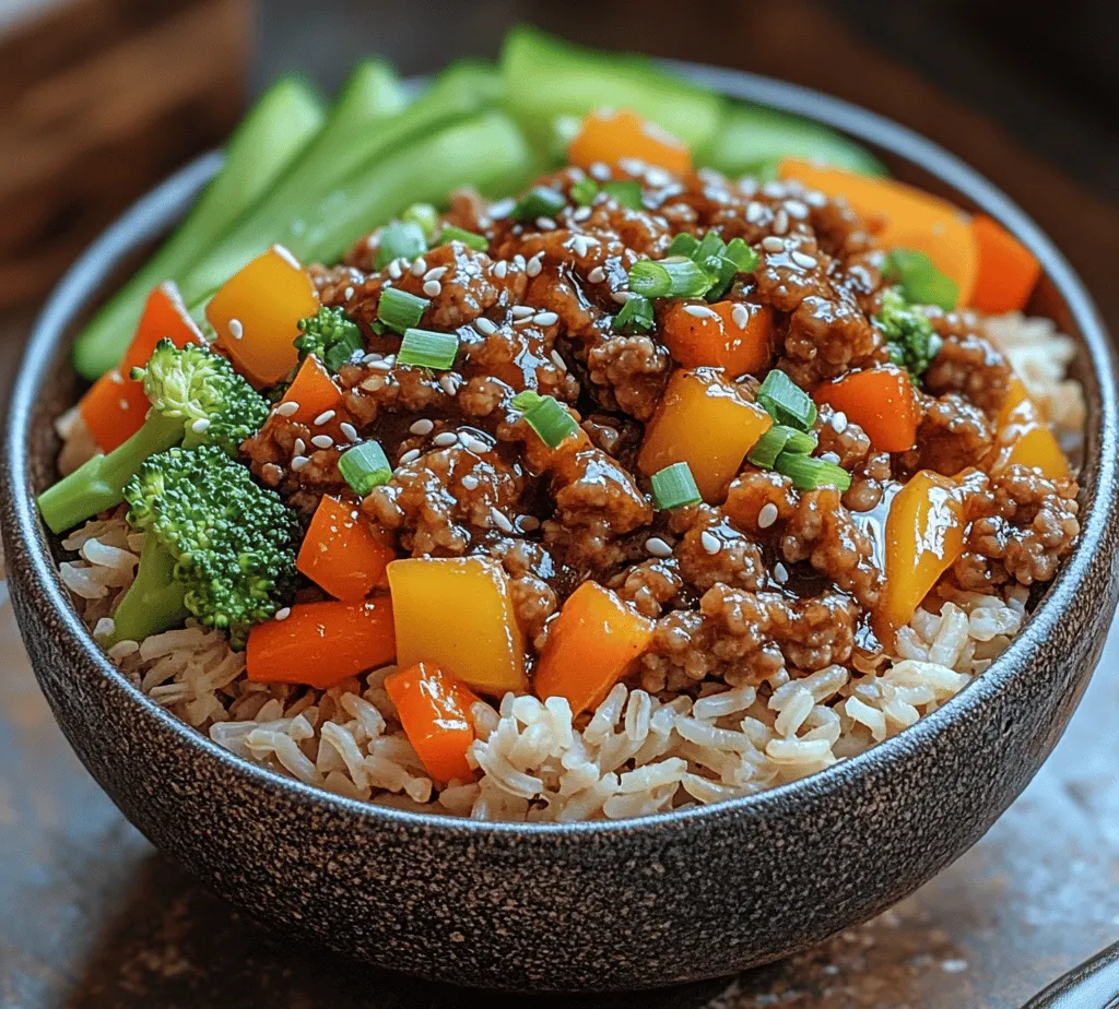 In the world of quick and nutritious meals, the Savory Ground Turkey Teriyaki Rice Bowl stands out as a delicious option that caters to both flavor enthusiasts and health-conscious eaters. This dish combines the rich flavors of teriyaki sauce with the wholesome goodness of lean ground turkey, all served atop a bed of fluffy brown rice. The appeal of this meal lies not only in its savory taste but also in its ability to deliver a satisfying balance of protein, fiber, and essential nutrients.
