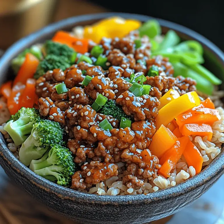 In the world of quick and nutritious meals, the Savory Ground Turkey Teriyaki Rice Bowl stands out as a delicious option that caters to both flavor enthusiasts and health-conscious eaters. This dish combines the rich flavors of teriyaki sauce with the wholesome goodness of lean ground turkey, all served atop a bed of fluffy brown rice. The appeal of this meal lies not only in its savory taste but also in its ability to deliver a satisfying balance of protein, fiber, and essential nutrients.
