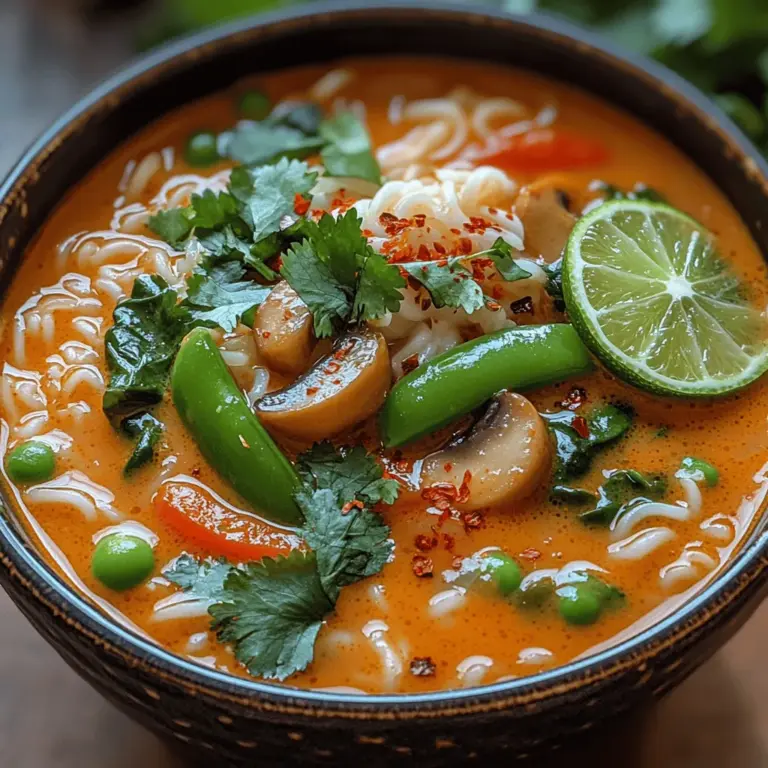 To truly appreciate the depth of flavor in Fiery Thai Coconut Curry Soup, it's essential to understand the role each ingredient plays in the recipe. Each element contributes not only to the soup's taste but also to its nutritional profile, making it a wholesome option for any meal.