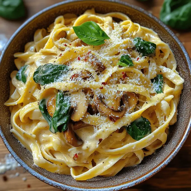 Pasta dishes have long held a special place in home kitchens around the world, celebrated for their comforting nature and versatility. Among the myriad of pasta recipes, the Spinach & Mushroom Delight Pasta stands out, offering a delightful combination of flavors that are both satisfying and nutritious. This dish is a wonderful option for anyone looking to whip up something quick yet delicious, making it an excellent choice for busy weeknights.