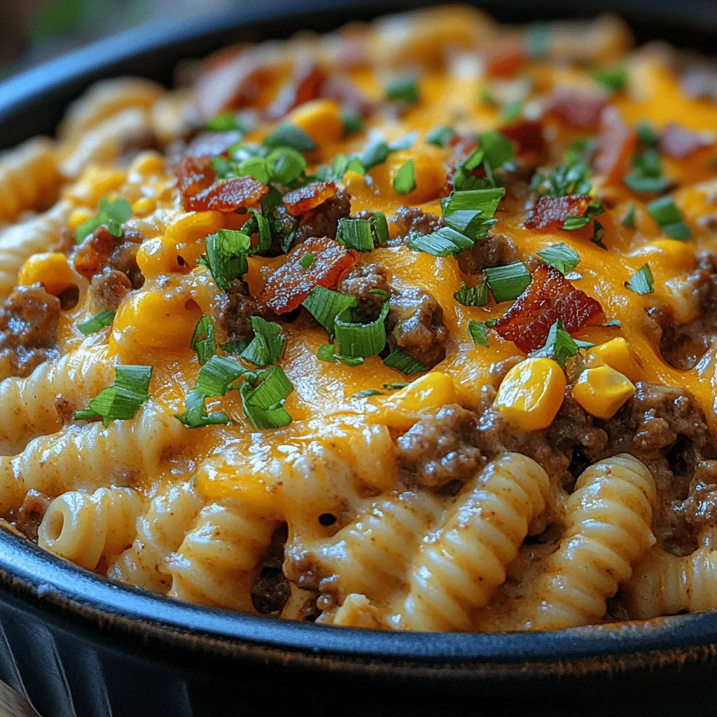 Comfort food holds a special place in our hearts, often evoking memories of family gatherings and cozy weeknight dinners. It’s that warm hug of a meal that brings people together, offering not just sustenance but also a sense of belonging and nostalgia. Among the array of comforting dishes, <strong>Cheesy Ranch Bliss: Loaded Cheddar Ranch Beef and Sweet Corn Rotini Bake</strong> stands out as a hearty favorite. This dish combines rich, robust flavors with a creamy texture that makes it irresistible to all ages.” /></p>
</p>
<h3>Step-by-Step Preparation</h3>
</p>
<p>Cooking the Cheesy Ranch Bliss: Loaded Cheddar Ranch Beef and Sweet Corn Rotini Bake is a straightforward process that results in a comforting, delicious meal. Each step is designed to maximize flavor and ensure every ingredient is perfectly integrated into this satisfying dish. Here’s a detailed walkthrough to guide you through the preparation.</p>
</p>
<h4>Preheating the Oven</h4>
</p>
<p>The first step in preparing your rotini bake is to preheat your oven. Set it to 350°F (175°C). Proper oven temperature is crucial for even cooking. A preheated oven ensures that your dish cooks uniformly and develops a nice, golden top. While the oven heats up, you can prepare the rest of your ingredients.</p>
</p>
<h4>Cooking the Pasta</h4>
</p>
<p>While the oven is preheating, bring a large pot of salted water to a boil. Add 8 ounces of rotini pasta to the boiling water. Cook the pasta for about 7 to 9 minutes, or until al dente—tender but still firm to the bite. Remember to stir occasionally to prevent sticking. Once cooked, drain the pasta and set it aside, but do not rinse it. Rinsing removes the starch that helps the sauce adhere to the pasta.</p>
</p>
<h4>Browning the Ground Beef</h4>
</p>
<p>In a large skillet over medium heat, add 1 pound of ground beef. Begin breaking it apart with a spatula or wooden spoon as it cooks. Season the beef with salt, pepper, and your preferred spices to enhance the flavor. Cook the beef until it is browned and no longer pink, which should take about 5-7 minutes. Drain any excess fat from the skillet to prevent the dish from becoming greasy.</p>
</p>
<h4>Combining Ingredients</h4>
</p>
<p>Once the beef is browned, it’s time to bring all the flavors together. In the same skillet, reduce the heat to low and add the cooked rotini, 1 cup of sweet corn (canned or frozen), 1 packet of ranch seasoning mix, and 2 cups of shredded cheddar cheese. Pour in 1 cup of sour cream and mix all the ingredients thoroughly until everything is well combined. The key here is to ensure that the ranch seasoning, cheese, and sour cream evenly coat the pasta and beef, providing a consistent flavor throughout the dish.</p>
</p>
<h4>Transferring to the Casserole Dish</h4>
</p>
<p>Next, transfer the mixture into a greased 9×13-inch casserole dish. Use a spatula to spread the mixture evenly across the dish. This step is important for ensuring that every bite of the bake has the same delicious flavor profile. Flatten the top with your spatula to create an even surface, which will help with even cooking and browning.</p>
</p>
<h4>Baking to Perfection</h4>
</p>
<p>Now, it’s time to bake! Place the casserole dish in the preheated oven and bake for about 25-30 minutes. You’ll know the dish is ready when the cheese on top is bubbling and golden brown. If you prefer a crispy top, consider broiling it for an additional 2-3 minutes, but keep a close eye on it to avoid burning.</p>
</p>
<h3>Serving Suggestions</h3>
</p>
<p>Once your Cheesy Ranch Bliss is out of the oven, it’s time to serve it up! This dish can be enjoyed in various ways, so here are some effective serving tips:</p>
</p>
<h4>Plating the Dish</h4>
</p>
<p>For a beautiful presentation, scoop a generous portion of the rotini bake onto each plate. To elevate the visual appeal, garnish with chopped green onions and crumbled bacon bits. The bright green of the onions adds color and freshness, while the bacon bits provide a savory crunch that complements the creamy texture of the bake.</p>
</p>
<h4>Ideas for Side Dishes</h4>
</p>
<p>Pair your Cheesy Ranch Bliss with a fresh side salad or steamed vegetables. A simple garden salad with a light vinaigrette can balance the richness of the baked dish. Alternatively, consider serving it alongside roasted broccoli or green beans for added nutrients and color on your plate.</p>
</p>
<h3>Nutritional Information</h3>
</p>
<p>Understanding the nutritional content of your meals is important for balanced eating. Here’s a breakdown of the approximate nutritional content per serving of Cheesy Ranch Bliss (assuming the recipe serves six):</p>
</p>
<p>– <strong>Calories</strong>: 450</p>
<p>– <strong>Protein</strong>: 25g</p>
<p>– <strong>Fat</strong>: 25g</p>
<p>– <strong>Carbohydrates</strong>: 40g</p>
</p>
<p>For those looking to make this dish a bit healthier, consider using lean ground turkey or chicken instead of beef, low-fat sour cream, and reduced-fat cheese. You can also increase the veggie content by adding chopped bell peppers or spinach into the mix. This not only enhances the nutritional profile but also adds vibrant color and texture.</p>
</p>
<h3>Conclusion</h3>
</p>
<p>The Cheesy Ranch Bliss: Loaded Cheddar Ranch Beef and Sweet Corn Rotini Bake is more than just a meal; it’s a delightful experience that brings comfort and joy to the dining table. This dish is perfect for family dinners, casual gatherings, or cozy nights in. Its versatility allows for customization based on your preferences or dietary needs, while its ease of preparation makes it accessible for cooks of all skill levels.</p>
</p>
<p>As you savor each bite, you’ll appreciate the harmonious blend of flavors and textures, from the creamy ranch-infused sauce to the hearty beef and sweet corn. This recipe is sure to become a treasured addition to your home-cooked repertoire, encouraging the joy of sharing meals and creating cherished memories around the table with loved ones. So gather your ingredients, preheat the oven, and get ready to enjoy a comforting dish that will satisfy and nourish all who partake.</p>
</div>