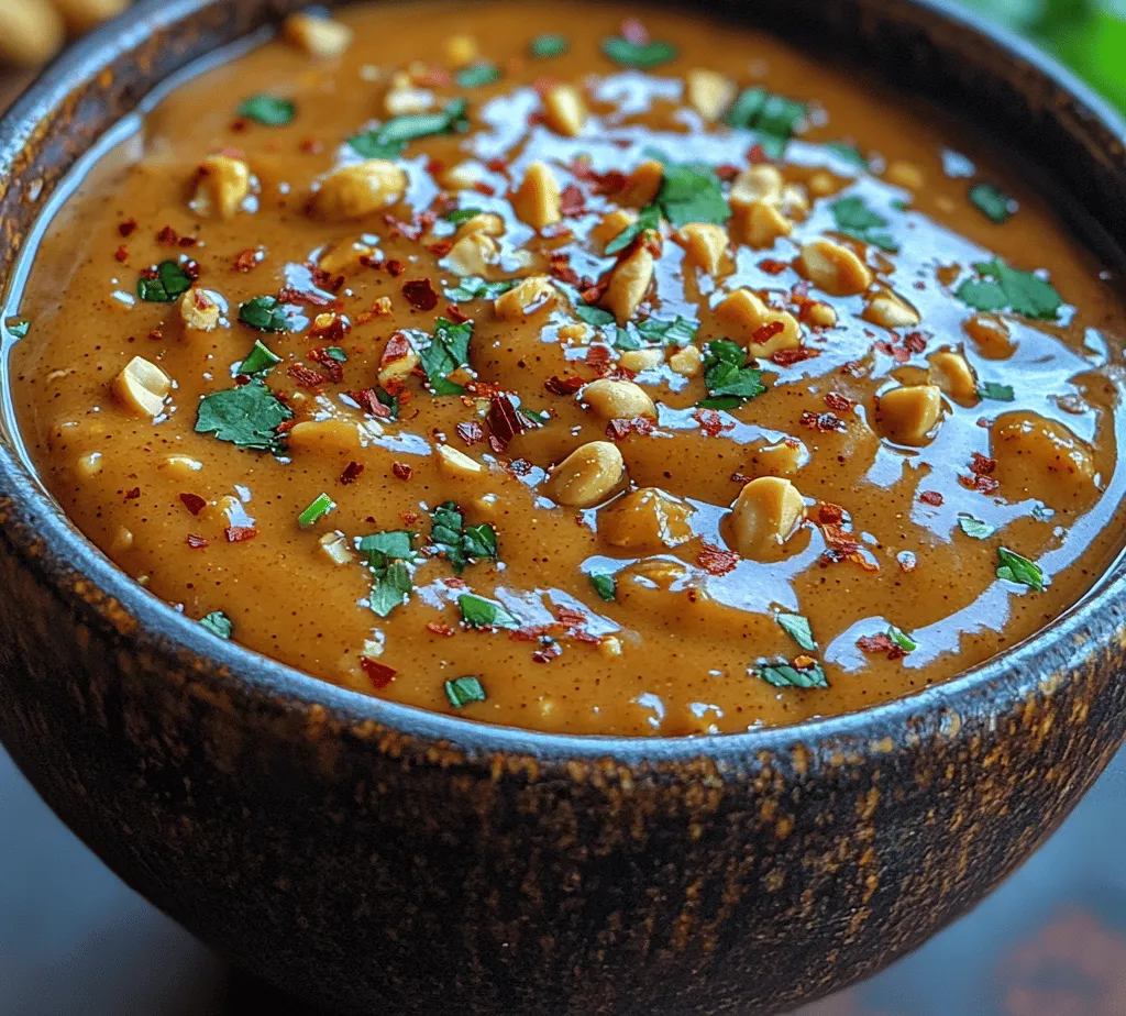 Thai cuisine is renowned for its vibrant flavors and aromatic dishes that harmoniously blend sweet, sour, salty, and spicy elements. At the heart of many Thai dishes lies an array of sauces that elevate the overall dining experience. Among these, peanut sauce stands out as a beloved condiment, cherished for its rich, creamy texture and nutty flavor. This versatile sauce can be used in a variety of ways—from a dipping sauce for fresh spring rolls to a lavish dressing for salads and grilled meats.