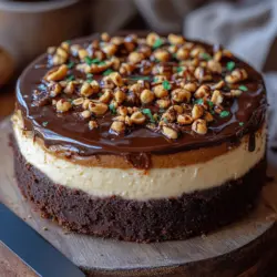 If you’re searching for a show-stopping dessert that combines indulgence with rich flavors, look no further than the decadent peanut butter brownie cheesecake. This treat takes the best elements of a classic brownie and elevates them with a creamy cheesecake layer infused with smooth peanut butter. The result is a deliciously satisfying dessert that perfectly balances sweetness, creaminess, and the irresistible taste of chocolate and peanut butter.