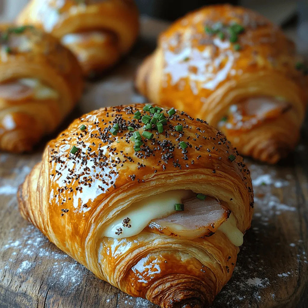 Croissants are more than just a delightful pastry; they are a symbol of French culinary artistry, loved around the world for their buttery, flaky layers and versatility in both sweet and savory dishes. From classic almond croissants to mouthwatering chocolate-filled varieties, the adaptability of croissants knows no bounds. One of the most enticing savory options is the Flaky Ham and Cheese Croissants, a recipe that perfectly marries the rich flavors of ham and melted cheese with the delicate, airy texture of puff pastry.