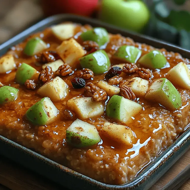 As the crispness of autumn fills the air and leaves begin to turn golden and amber, there’s nothing quite as comforting as a warm, home-baked dish that encapsulates the season's spirit. Enter the Cozy Oatmeal Apple Bake – a delightful blend of wholesome oats, juicy apples, and aromatic spices that promises to wrap you in warmth with every bite. This dish is not just a treat for the taste buds; it’s a nourishing way to start your day, making it an ideal choice for a healthy breakfast or a cozy brunch with loved ones.