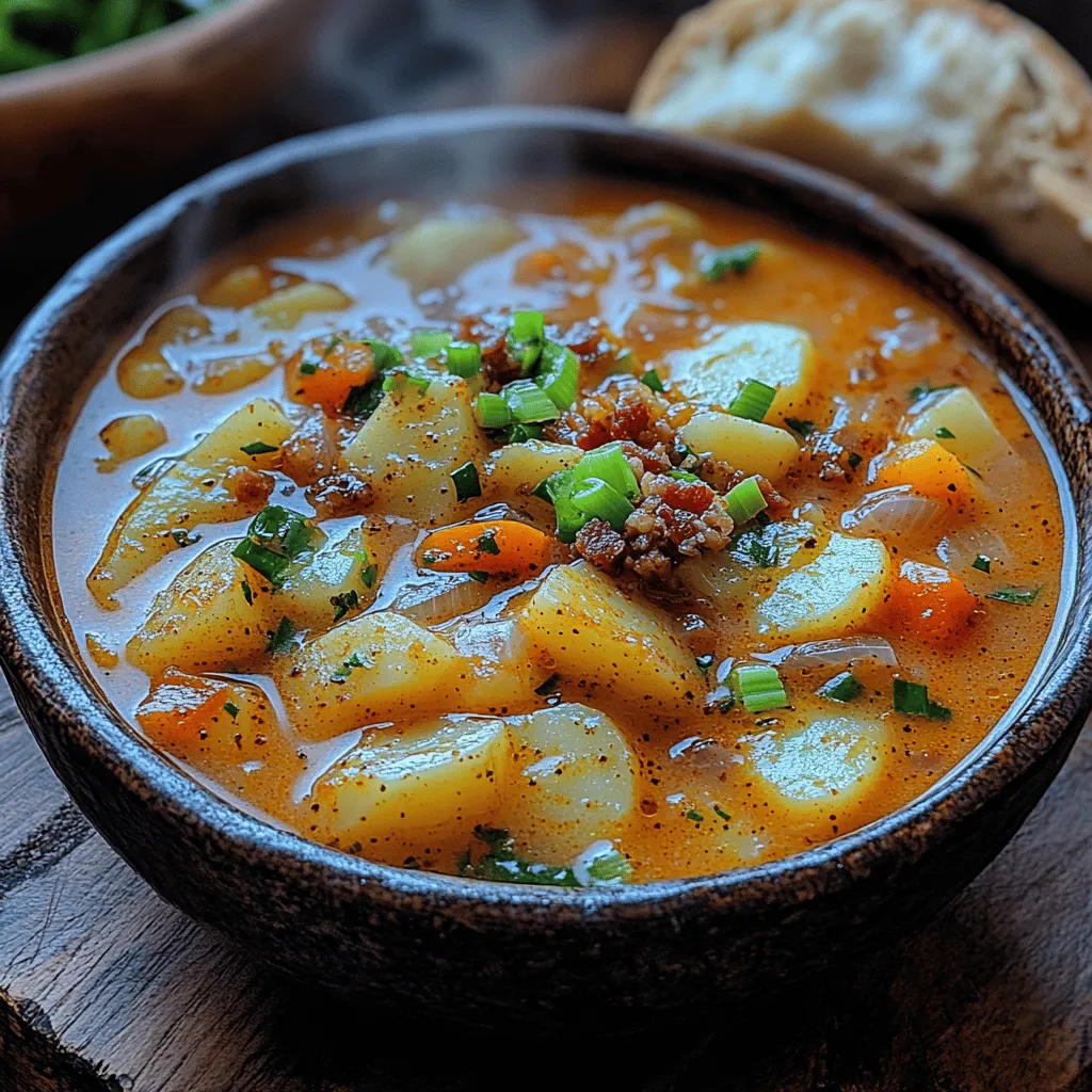 Indulge in the rich and robust flavors of the South with our Spicy Cajun Potato Soup. This hearty dish embodies the soul of Cajun cuisine, combining the comforting essence of creamy potatoes with the vibrant and spicy notes characteristic of the region. Originating from the heart of Louisiana, Cajun culinary traditions are a delightful blend of French, Spanish, African, and Native American influences—resulting in dishes that are as diverse as they are flavorful.