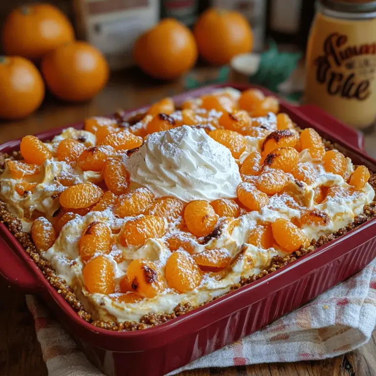 Mandarin Orange Pretzel Salad is a unique and delightful dessert that has captured the hearts of many with its intriguing blend of flavors and textures. This dish cleverly combines the salty crunch of pretzels, the creamy richness of a cheese layer, and the refreshing sweetness of mandarin oranges, creating a tantalizing treat that appeals to a wide range of palates. The juxtaposition of sweet and salty, creamy and crunchy, makes it an irresistible choice for dessert lovers.