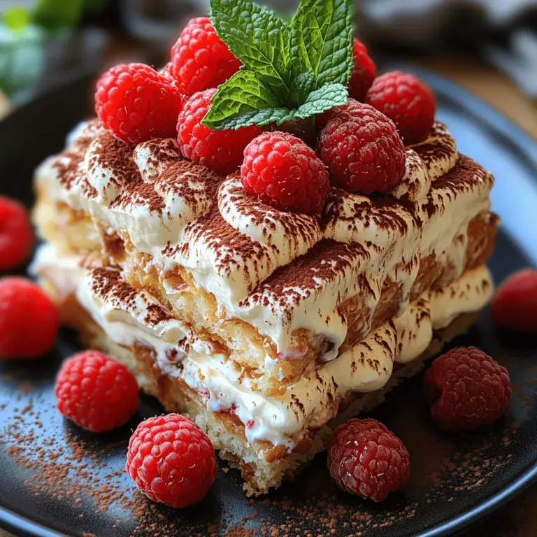 If you’re looking for a dessert that perfectly balances indulgence and refreshment, look no further than the Raspberry Dream Tiramisu. This innovative take on the classic Italian tiramisu combines the luscious creaminess and coffee undertones of the traditional recipe with the vibrant, tart flavor of fresh raspberries. The result is a light, airy dessert that not only pleases the palate but also dazzles the eyes, making it an ideal choice for gatherings, celebrations, or a special treat during the week.