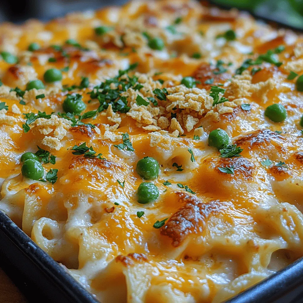 Cheesy Tuna Noodle Casserole is a classic dish that has graced many family tables for generations. Renowned for its comforting qualities, this casserole embodies the essence of home-cooked meals, making it a beloved choice for both busy weeknights and cozy gatherings. Its creamy texture, coupled with the delightful flavors of tuna and cheese, creates a dish that is not only satisfying but also evokes a sense of nostalgia for many.