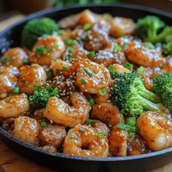 If you're searching for a dish that perfectly balances sweet and savory flavors, look no further than Sweet & Savory Honey Garlic Shrimp Sausage & Broccoli. This delightful meal combines succulent shrimp with hearty sausage and vibrant broccoli, creating a culinary experience that caters to both the palate and nutrition. The honey garlic sauce infuses each ingredient with a delightful sweetness that beautifully contrasts the saltiness of the sausage, while the fresh crunch of broccoli adds a healthful green touch.