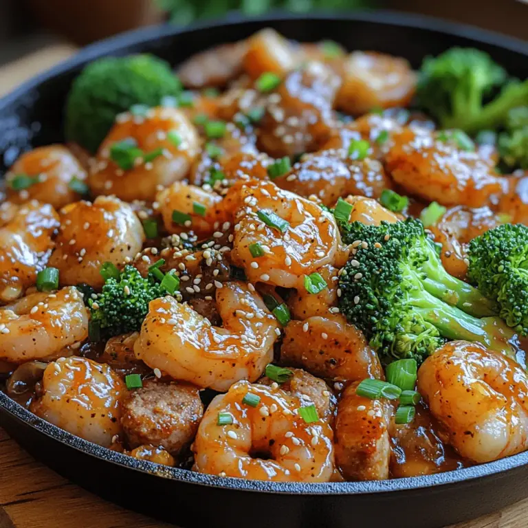 If you're searching for a dish that perfectly balances sweet and savory flavors, look no further than Sweet & Savory Honey Garlic Shrimp Sausage & Broccoli. This delightful meal combines succulent shrimp with hearty sausage and vibrant broccoli, creating a culinary experience that caters to both the palate and nutrition. The honey garlic sauce infuses each ingredient with a delightful sweetness that beautifully contrasts the saltiness of the sausage, while the fresh crunch of broccoli adds a healthful green touch.