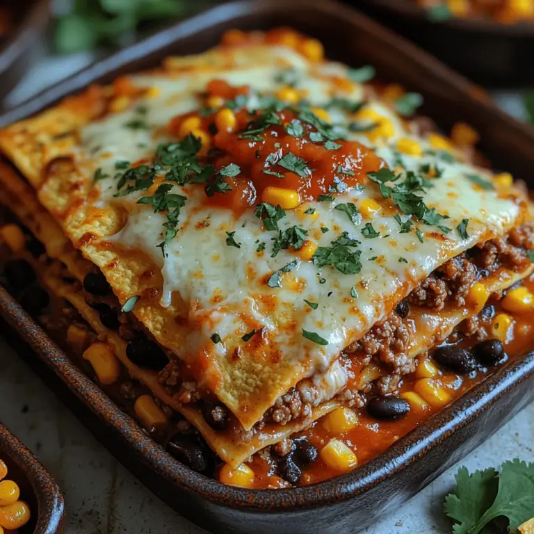 Mexican Lasagna Delight is a comforting and versatile dish that brings together the comforting elements of traditional lasagna with the vibrant flavors of Mexican cuisine. This fusion recipe has gained tremendous popularity in recent years, as home cooks seek innovative ways to combine different culinary traditions into a single plate. The charm of Mexican Lasagna lies in its ability to cater to various tastes and dietary preferences, making it an ideal choice for family dinners, potlucks, or even casual gatherings with friends.