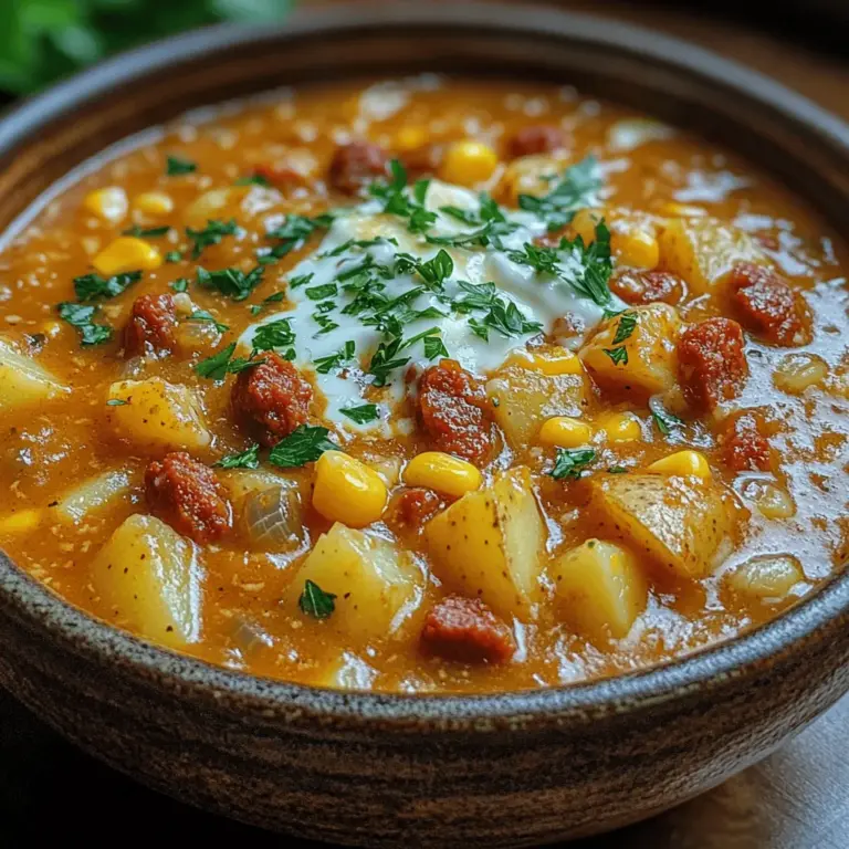 To create the perfect bowl of Creamy Chorizo Potato Soup, it’s essential to understand the role of each ingredient. Let’s explore the key components that make this dish so delightful.