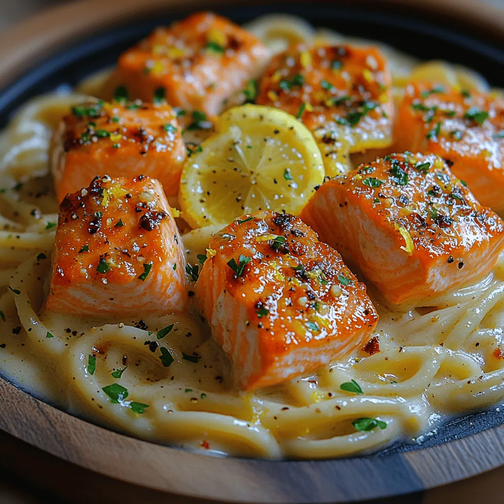 Welcome to the world of Zesty Lemon Garlic Salmon Pasta, a dish that beautifully marries the vibrant flavors of fresh lemon and aromatic garlic with the rich, buttery texture of salmon and creamy pasta. This delightful recipe is perfect for a weeknight dinner when you need something quick yet impressive, or it can shine at a special gathering when you want to showcase your culinary skills.