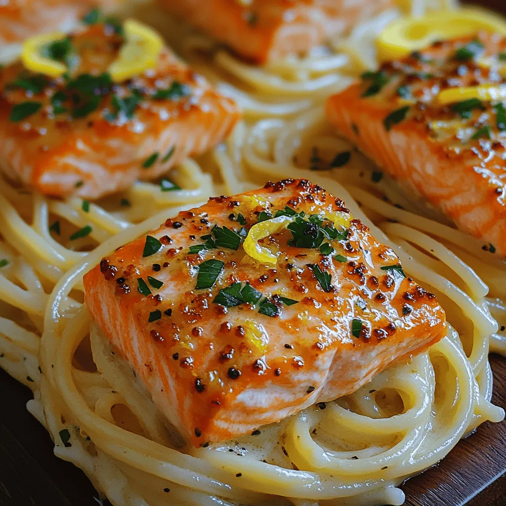 Welcome to the world of Zesty Lemon Garlic Salmon Pasta, a dish that beautifully marries the vibrant flavors of fresh lemon and aromatic garlic with the rich, buttery texture of salmon and creamy pasta. This delightful recipe is perfect for a weeknight dinner when you need something quick yet impressive, or it can shine at a special gathering when you want to showcase your culinary skills.