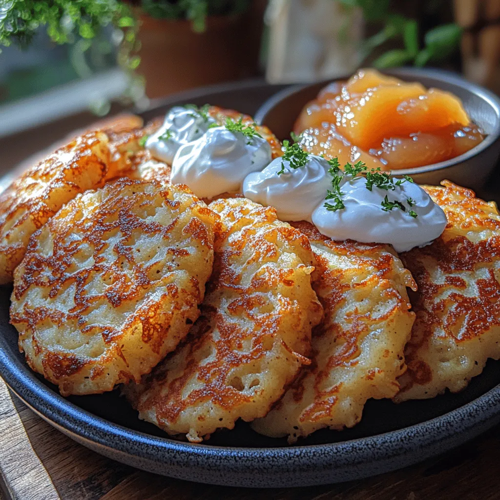 Crispy German Kartoffelpuffer, often referred to as potato pancakes, represent a delightful fusion of simplicity and tradition in the world of culinary comfort food. With their golden-brown color and satisfying crunch, these pancakes are not just a dish but an experience that captures the heart of gatherings, celebrations, and everyday meals alike. Originating from Germany, Kartoffelpuffer is made primarily from grated potatoes and onions, mixed with a few basic ingredients to create a dish that is both versatile and deeply satisfying. Whether enjoyed as a side dish, a main course, or even a snack, Kartoffelpuffer bring a sense of nostalgia and warmth to the dining table.