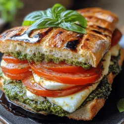 The Caprese Delight Sandwich is a delightful culinary creation that brings the vibrant flavors of Italy right to your kitchen. Drawing inspiration from the classic Caprese salad, this sandwich is a harmonious blend of fresh ingredients that come together to create a refreshing and satisfying meal. With its roots deeply embedded in Italian cuisine, the Caprese Delight Sandwich has gained popularity across the globe for its simplicity and the burst of flavors it delivers in every bite.