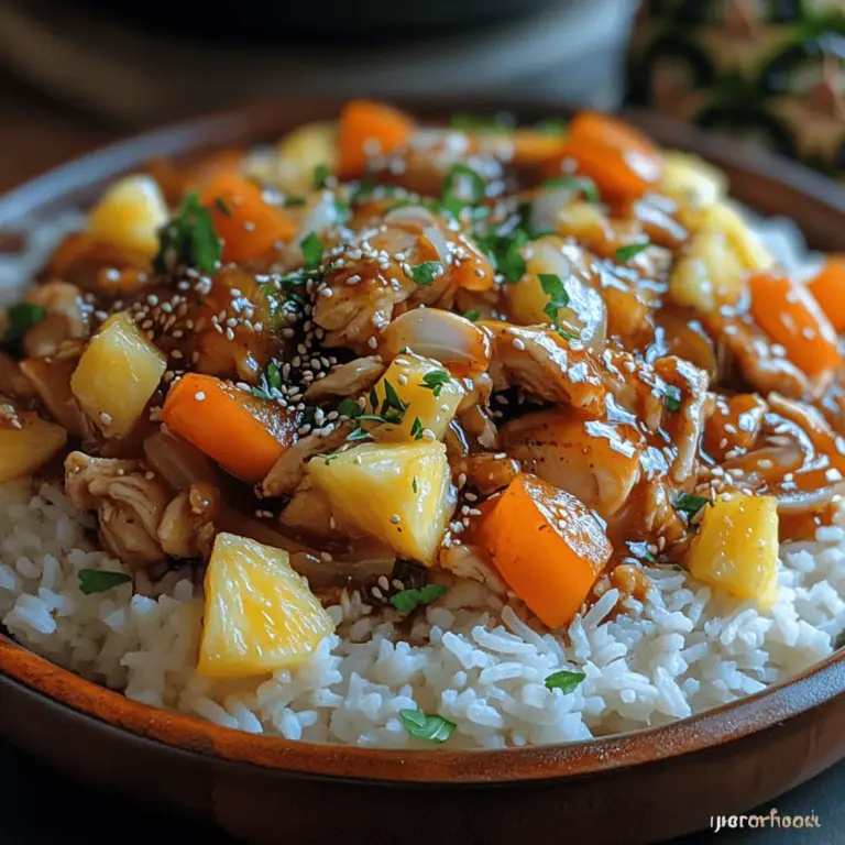 Imagine the inviting aroma of sweet and savory chicken wafting through your home, a tantalizing promise of a delicious meal that awaits. Welcome to the world of Aloha Sweet Hawaiian Crockpot Chicken! This delightful dish combines the richness of tender chicken thighs with the tropical sweetness of pineapple, making it a perfect centerpiece for family dinners or gatherings with friends. Utilizing a crockpot not only simplifies the cooking process but also allows the flavors to meld beautifully, creating a hassle-free yet impressive dish that anyone can master.
