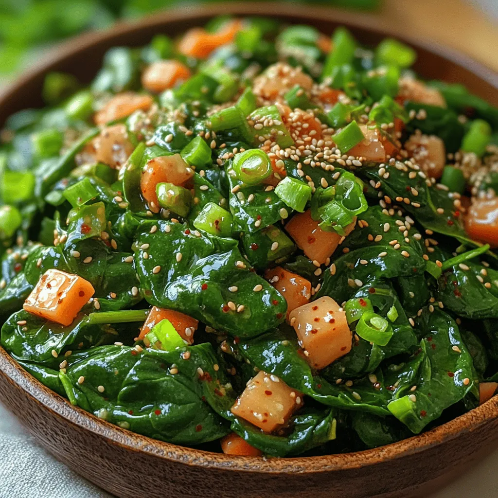 Spinach, a leafy green vegetable, is the star ingredient of this salad. It is renowned for its impressive health benefits, making it a staple in many diets around the world. Packed with vitamins A, C, and K, as well as essential minerals like iron and calcium, spinach is a powerhouse of nutrition. The antioxidants present in spinach help combat oxidative stress, promoting overall health and well-being.