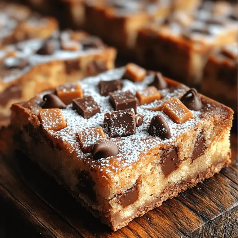 If you’re looking for a dessert that combines the rich flavors of toffee and chocolate with the ease of a cake mix, look no further than Toffee Bliss Cake Mix Bars. This delightful recipe is a crowd-pleaser, perfect for any occasion, be it a party, potluck, or simply a cozy evening at home with family. The beauty of using a cake mix is that it simplifies the baking process without compromising on taste or texture, making it accessible even for novice bakers.
