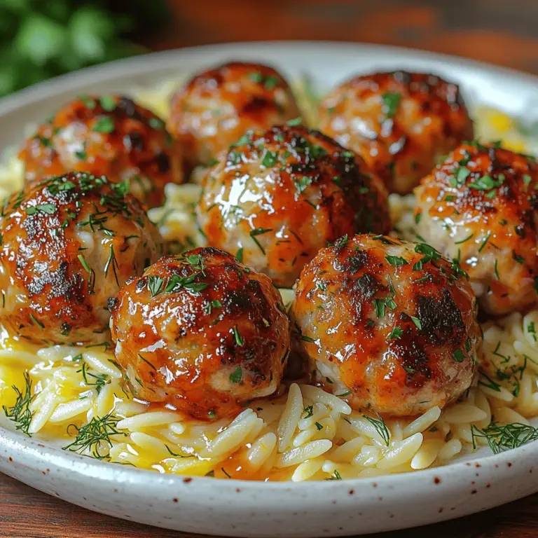 Greek cuisine is celebrated for its vibrant flavors, fresh ingredients, and rich history, making it a beloved choice worldwide. The Mediterranean diet, heavily influenced by Greek culinary traditions, emphasizes wholesome, nutritious foods that are not only delicious but also beneficial for health. Among the many delightful dishes that Greek cuisine offers, Greek Chicken Meatballs with Lemon Orzo stands out as a perfect representation of the region's gastronomic charm. This dish combines tender chicken meatballs, infused with herbs and spices, served atop a bed of zesty lemon orzo, creating a symphony of flavors that is sure to tantalize the taste buds.