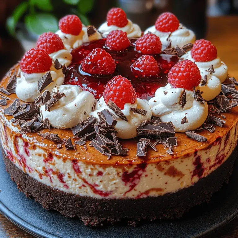 Indulging in a rich dessert is one of life’s simple pleasures, and nothing embodies decadence quite like a Dark Chocolate Raspberry Cheesecake. This exquisite treat intertwines the luxurious flavors of dark chocolate with the tartness of fresh raspberries, creating a harmonious balance that will tantalize your taste buds. The allure of this dessert goes beyond its rich flavor; it also lies in its beautiful presentation and the decadent experience it provides. Whether served at a festive gathering or enjoyed as a personal reward after a long day, a slice of this cheesecake is sure to elevate any occasion.