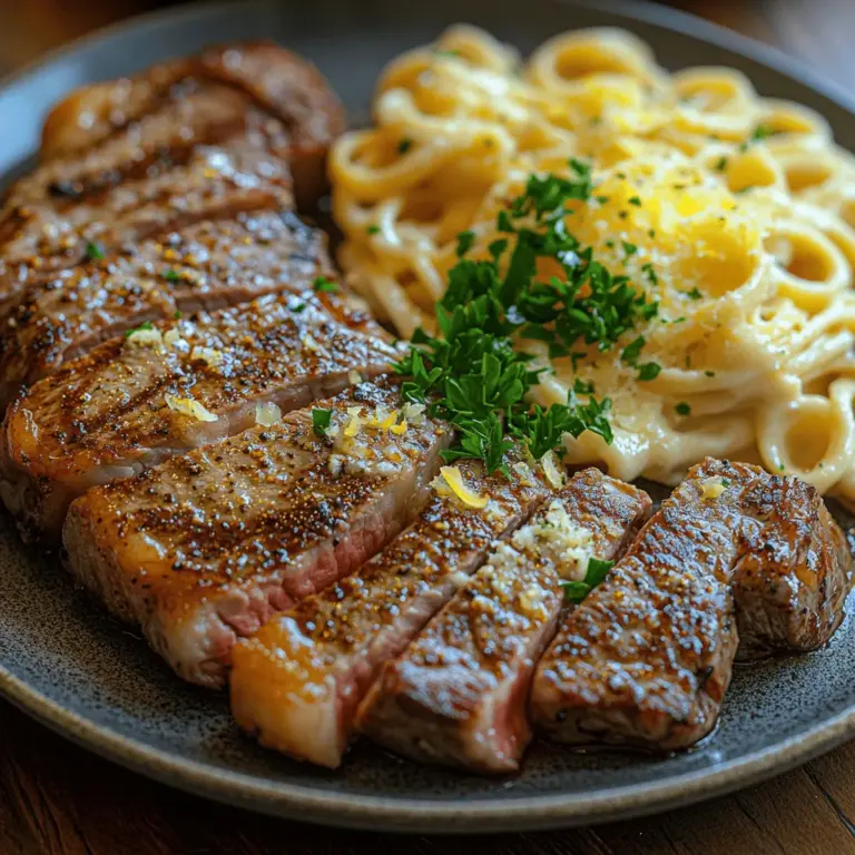 If you're searching for a dish that embodies indulgence and sophistication, look no further than our recipe for Tender Steak Meets Creamy Pasta. This culinary delight perfectly marries the rich flavors of a succulent steak with the comforting creaminess of pasta, creating a meal that’s both lavish and satisfying. Whether you're planning a romantic dinner for two, celebrating a special occasion, or simply wanting to treat yourself to a luxurious night in, this recipe is sure to impress.