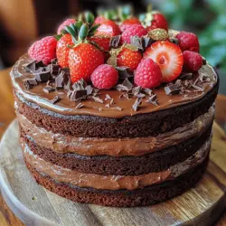 If you’re a chocolate lover, your heart is about to skip a beat with this Choco-Licious Indulgence Cake. Imagine sinking your fork into a rich, moist chocolate cake, layered with a velvety chocolate ganache that just melts in your mouth. This cake is not just a dessert; it’s an experience—a celebration of all things chocolate that will leave you and your guests in pure bliss.