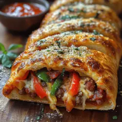 Stromboli, a delicious Italian-American creation, has become a beloved dish that brings joy to gatherings, family dinners, and quick weeknight meals alike. With its origins rooted in the Italian island of Stromboli, this savory treat combines the comforting flavors of pizza into a handy, portable rolled-up dish. The beauty of Stromboli lies not only in its mouthwatering taste but also in its adaptability. Whether you’re hosting friends for a casual get-together or looking to whip up something quick for the family, this Quick & Tasty Easy Stromboli recipe is your go-to solution.