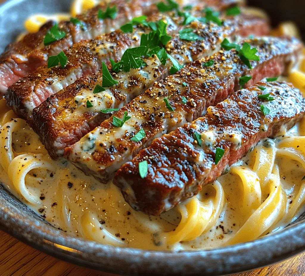 If you're on the lookout for a dish that marries indulgence with sophistication, look no further than Savory Steak Gorgonzola Alfredo with Creamy Parmesan Sauce. This culinary masterpiece brings together tender ribeye steaks, a velvety Alfredo sauce, and the bold flavors of Gorgonzola and Parmesan cheeses, creating a dining experience that is as rich in flavor as it is visually appealing.