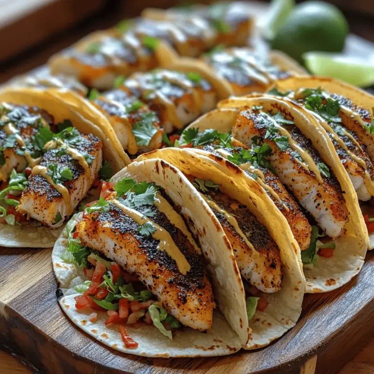 If you’re searching for a dish that tantalizes the taste buds while also being packed with nutrition, look no further than Smoky Blackened Fish Tacos with Chipotle-Lime Sauce. This recipe beautifully showcases a perfect blend of flavors and textures that will transport you straight to the sunny beaches of Mexico. With smoky, spicy notes from the blackening spices and a zesty chipotle-lime sauce, each bite is a delightful experience that balances richness with refreshing acidity.