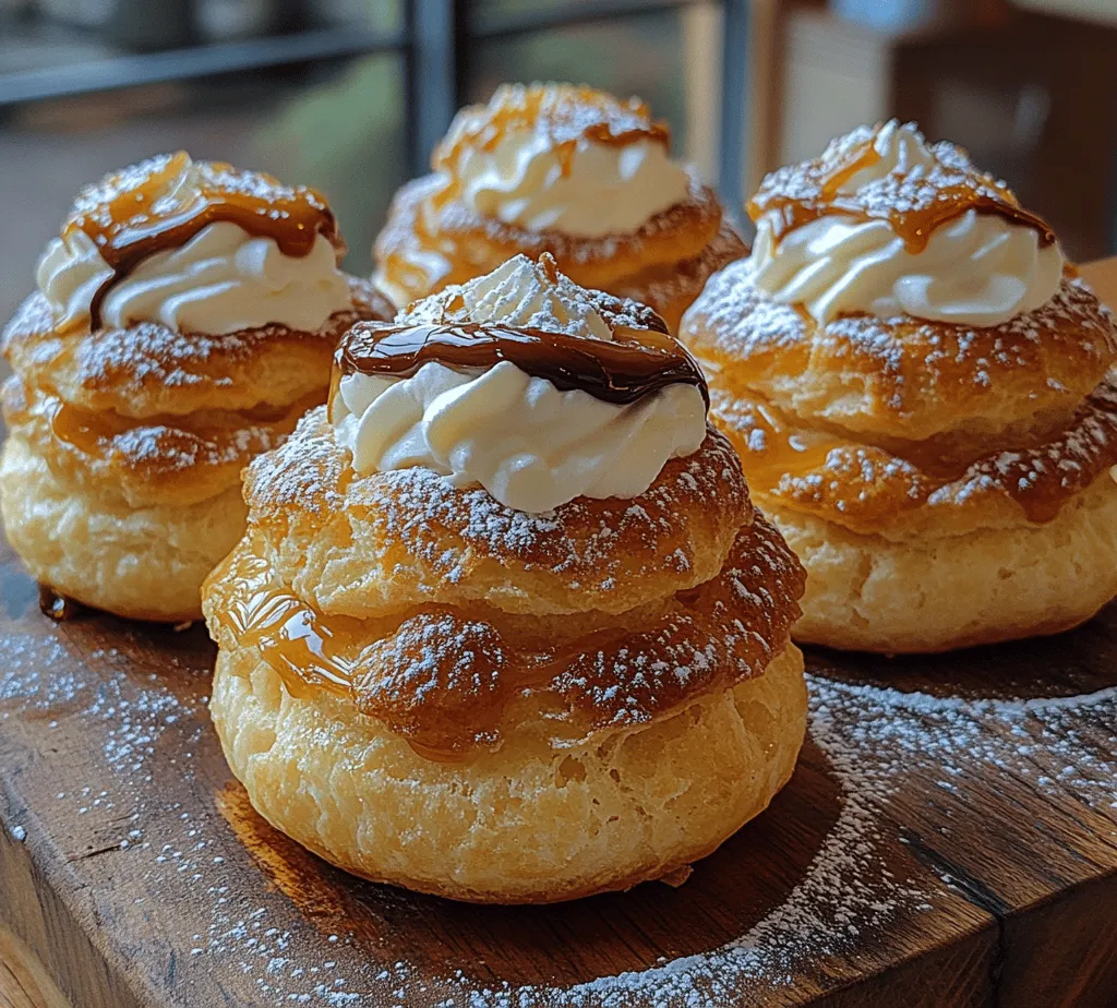 Cream puffs are a classic dessert that has enchanted taste buds for centuries. With their light, airy texture and rich fillings, these delightful pastries evoke a sense of nostalgia and joy that many of us associate with cherished moments in our kitchens. This recipe for Mom’s Heavenly Cream Puffs is a celebration of family traditions, passed down through generations, bringing with it the comforting aromas of baking and the promise of sweet indulgence. Each bite offers the perfect harmony of flavors—crispy choux pastry, velvety vanilla pastry cream, and a luscious whipped cream topping—culminating in a dessert that is as delightful to the eyes as it is to the palate.