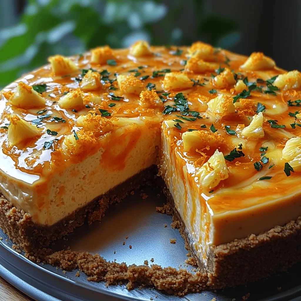 As the warm sun beckons us outdoors, there's nothing quite like a dessert that encapsulates the essence of summer. Enter the No-Bake Orange Pineapple Swirl Cheesecake—a delightful, refreshing treat that perfectly balances the zesty brightness of oranges with the tropical sweetness of pineapples. This cheesecake is not only a feast for the taste buds but also a visual delight, boasting a vibrant orange and yellow swirl that invites you to indulge.