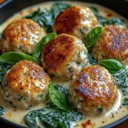 Charming Chicken Ricotta Meatballs with Spinach Alfredo Sauce is a delightful dish that masterfully combines flavors and textures, creating a culinary experience that is both comforting and indulgent. This recipe has become increasingly popular among home cooks and food enthusiasts alike, thanks to its rich, creamy sauce that perfectly complements the tender meatballs. Whether you're planning a family dinner, hosting a gathering, or celebrating a special occasion, this dish promises to impress with its balance of taste and nutrition.