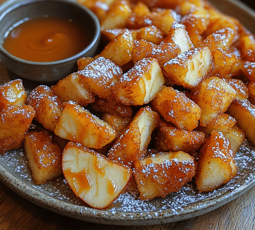 Funnel cake apple fries are a delicious and innovative twist on two classic fairground favorites. With their origins steeped in carnival culture, funnel cakes have long been a staple at fairs, festivals, and amusement parks. Their crispy, golden-brown exterior and soft, airy interior make them an irresistible treat that evokes nostalgia for childhood outings. Now, imagine combining that beloved funnel cake experience with the sweet, juicy goodness of fresh apples, and you have funnel cake apple fries—a creation that is just as fun to make as it is to eat.