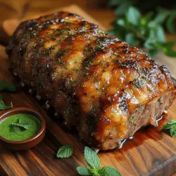 The Savory Herb-Crusted Roast Leg of Lamb with Fresh Mint Sauce is a glorious centerpiece dish that brings a touch of elegance and heartiness to any special occasion or family gathering. This recipe is not only a feast for the senses but also a celebration of flavors that perfectly balances the rich, succulent taste of lamb with the refreshing zing of mint sauce. The herb crust adds a delightful texture and depth, making this dish an absolute crowd-pleaser.