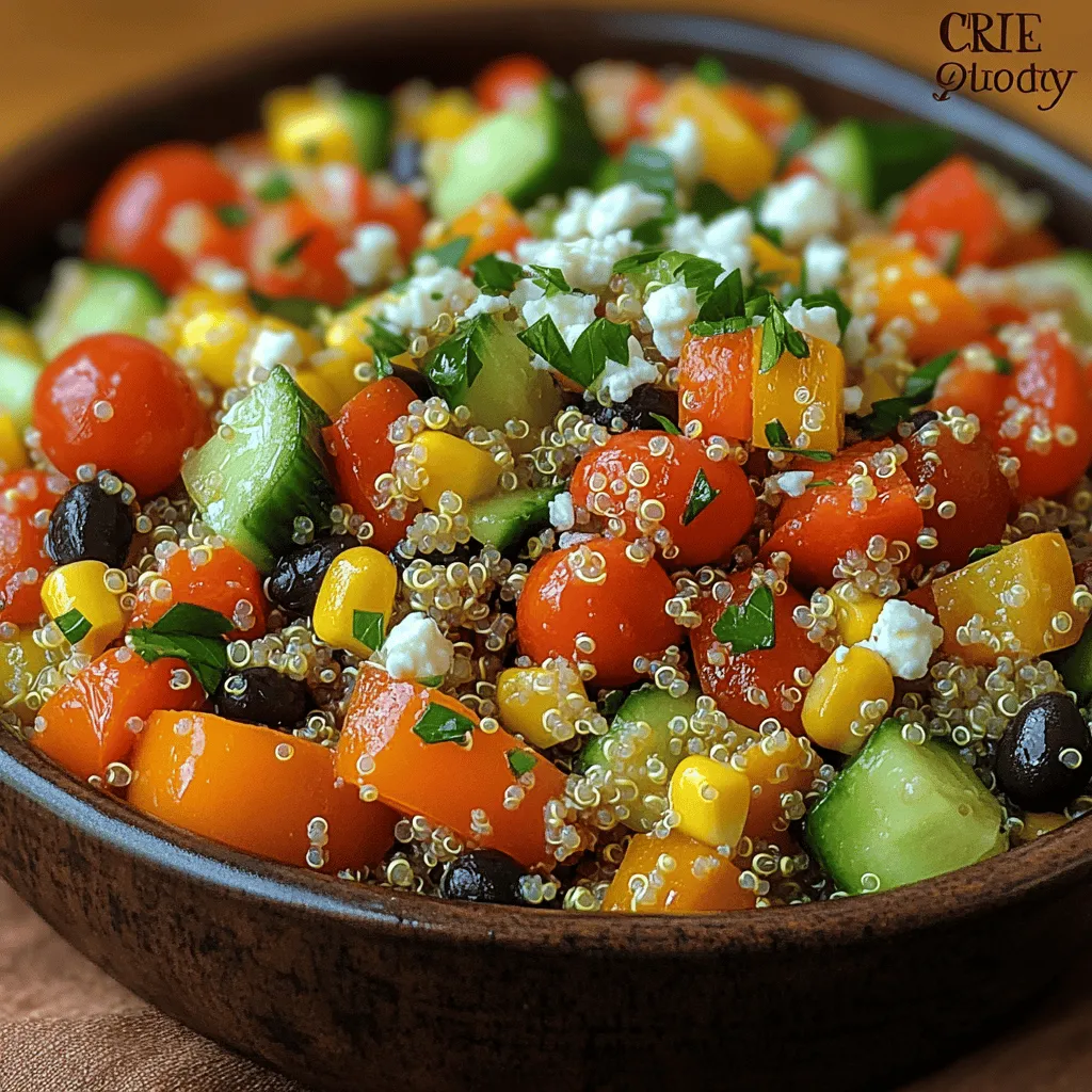 Quinoa has taken the culinary world by storm, emerging as a celebrated superfood over the past decade. This ancient grain, often referred to as a seed, boasts a remarkable nutritional profile that makes it a powerhouse in any diet. Packed with protein, fiber, and essential vitamins and minerals, quinoa serves as an ideal base for a variety of dishes, particularly salads. In the realm of vibrant salads, our Colorful Crunch Quinoa Salad stands out, combining the nutritious benefits of quinoa with an array of colorful vegetables, creating a dish that is as pleasing to the eye as it is to the palate.