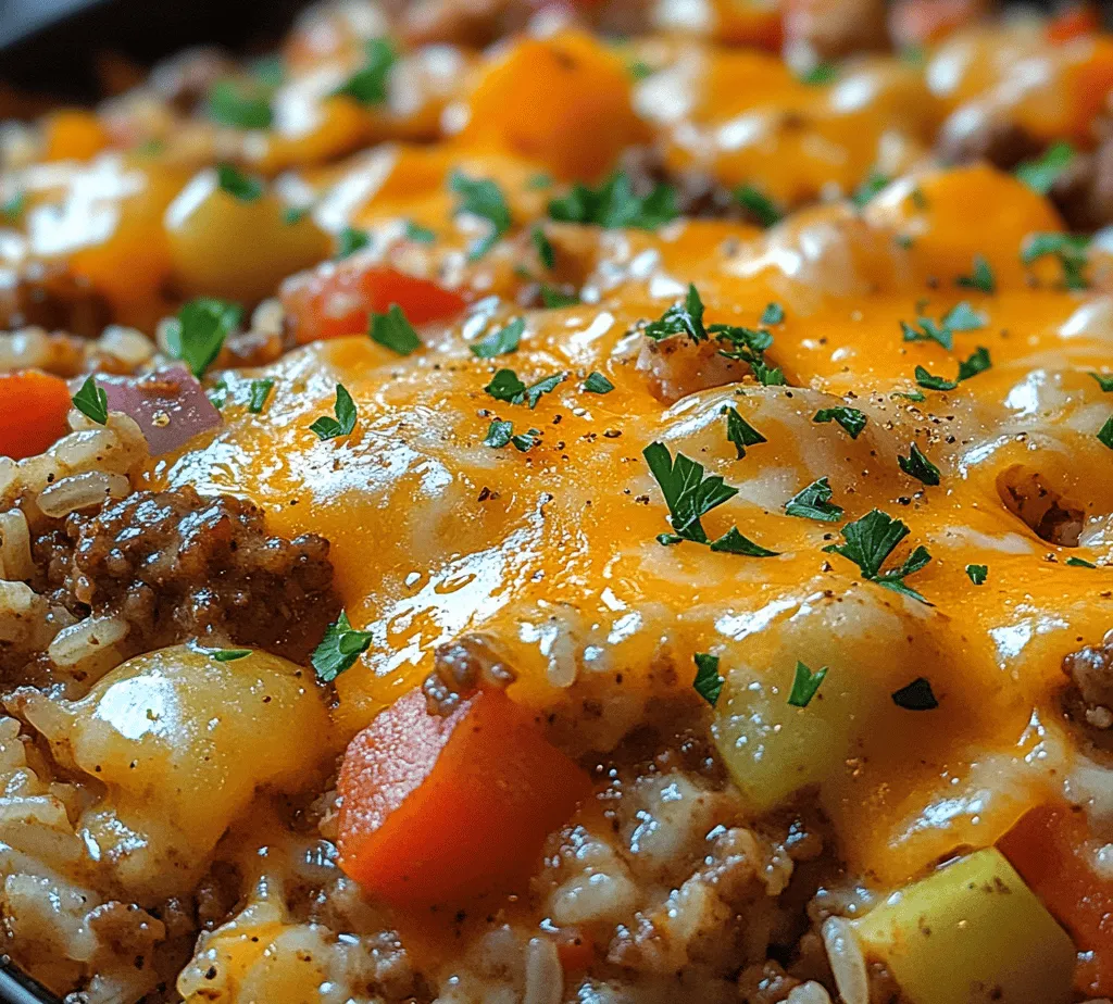 When it comes to comfort food, few dishes can compete with the hearty, satisfying nature of casseroles. These one-dish meals have become staples in homes across the world, beloved for their simplicity, warmth, and ability to bring family and friends together around the dinner table. The Cheesy Delight Hamburger Rice Casserole perfectly encapsulates this essence, combining the rich flavors of ground beef, creamy cheese, and wholesome rice into a delightful dish that is sure to please even the pickiest eaters.