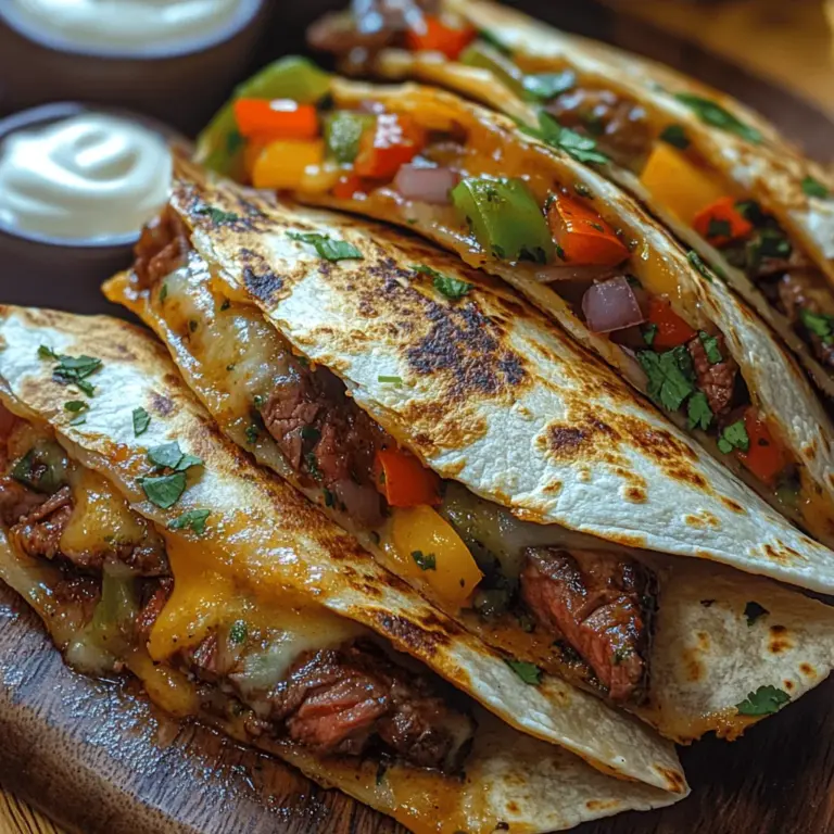 Quesadillas are one of the most beloved staples in Mexican cuisine, celebrated for their versatility and delightful flavors. Originating from the Spanish word "queso," meaning cheese, quesadillas typically consist of tortillas filled with savory ingredients, folded in half and cooked until crispy. While many variations exist, few can rival the mouthwatering combination found in the Sizzling Steak Quesadilla Delight. This dish elevates the traditional quesadilla experience, offering a perfect marriage of tender, marinated steak, gooey melted cheese, and a medley of fresh vegetables.
