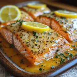 If you are on the lookout for a delectable dish that combines health benefits with a burst of flavor, then look no further than Zesty Baked Salmon with Luscious Lemon Butter Cream Sauce. This dish stands out not just for its vibrant taste but also for its impressive nutritional profile, making it an ideal choice for both weeknight dinners and special occasions. The combination of succulent baked salmon, infused with zesty flavors, paired with a rich and creamy lemon butter sauce, creates a culinary experience that tantalizes the taste buds and leaves a lasting impression.
