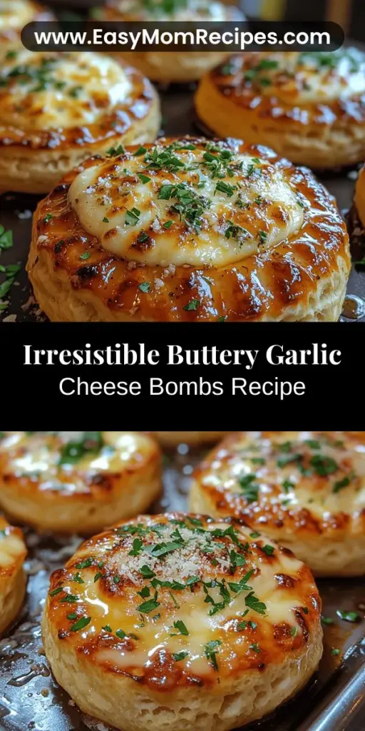 Indulge in the deliciousness of Buttery Garlic Cheese Bombs, a perfect snack for any occasion. These golden, fluffy bites are filled with gooey mozzarella and coated in a rich garlic butter mix, delivering a mouthwatering explosion of flavor. Easy to make and even easier to devour, they pair wonderfully with marinara or creamy dips. Discover the recipe and tips to create this comforting treat that will impress your guests and elevate family meals. Experience the joy of homemade snacking!
