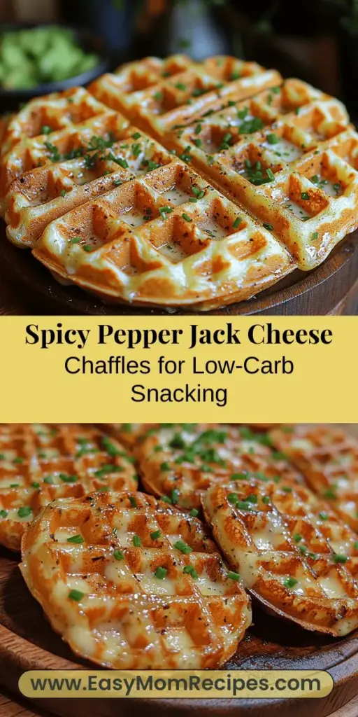 Discover the delicious world of Savory Pepper Jack Cheese Chaffles, the ultimate low-carb snack that combines cheese and eggs for a crunchy yet satisfying treat. Perfect for keto enthusiasts, this simple recipe brings a spicy twist that elevates the humble chaffle. Quick to prepare, these versatile delights can be served with toppings like avocado or salsa, making them ideal for any occasion. Enjoy a nutritious and flavorful snack that’s as fun to make as it is to eat!