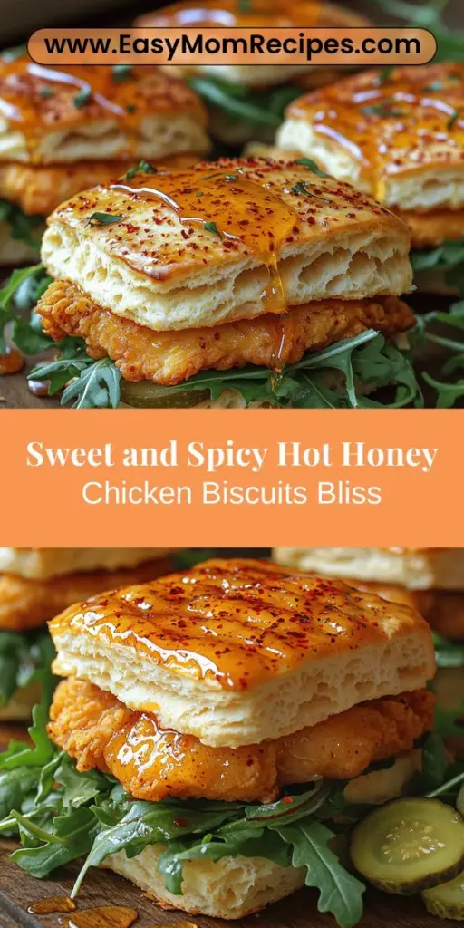 Indulge in the comforting flavors of Sweet & Spicy Hot Honey Chicken Biscuits, a delightful blend of crispy fried chicken, fluffy biscuits, and a tantalizing homemade hot honey sauce. Perfect for brunch, lunch, or cozy dinners, this recipe features juicy chicken thighs marinated in buttermilk and a mix of spices that create a mouthwatering experience. Pair it with fresh greens or pickles for an added crunch, and enjoy this irresistible comfort food that will surely impress!
