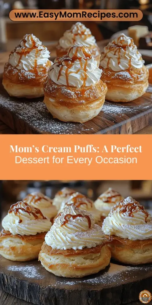 Delight in the nostalgia of homemade desserts with Mom’s Heavenly Cream Puffs. This classic recipe showcases light choux pastry filled with rich vanilla pastry cream and topped with fluffy whipped cream. Perfect for any occasion, these pastries are versatile and easy to customize with various flavors. Follow our step-by-step guide to create these delectable treats and enjoy the joy of baking while creating sweet memories with loved ones. Treat yourself and impress your guests!