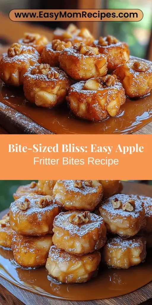 Discover the joy of homemade Apple Fritter Bites, a delightful twist on a classic treat that’s perfect for any occasion. These bite-sized morsels boast a crispy exterior and a warm, sweet apple filling, making them an irresistible snack for gatherings or cozy nights in. With a simple list of ingredients and easy preparation steps, you'll be savoring these delightful treats in no time. Perfectly shareable and customizable with different apple varieties, they are sure to satisfy your sweet tooth and impress your guests. Enjoy them plain, with caramel, or alongside a scoop of vanilla ice cream!