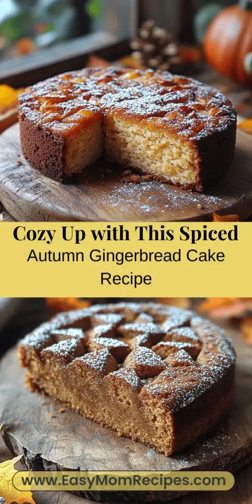 Embrace the cozy essence of fall with this delightful Spiced Autumn Gingerbread Cake. Infused with aromatic spices like ginger, cinnamon, and nutmeg, this cake is perfect for autumn gatherings and family celebrations. Learn the importance of each ingredient and follow the step-by-step instructions to create a moist, flavorful cake that fills your home with warm, inviting aromas. Indulge in the comforting tradition of seasonal baking and savor the moments spent with loved ones.