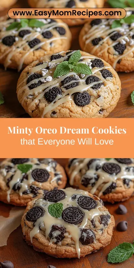 Dive into the world of baking with these irresistible Minty Oreo Dream Cookies! This recipe combines the classic taste of Oreos with a refreshing mint twist, perfect for elevating any dessert table. Enjoy the delightful crunch of Oreos, the richness of chocolate chips, and the cool notes of mint in every bite. Ideal for gatherings or cozy nights, these cookies offer a balanced flavor experience that will impress your friends and family. Make your baking sessions memorable with this easy and delicious treat!